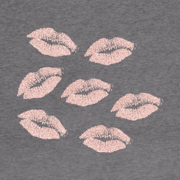 Kiss on the lips - crystal rose by peggieprints